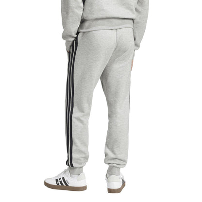 Medium Grey-White - Back - Adidas Mens Essentials Stripe Tapered Joggers