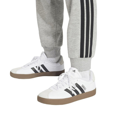 Medium Grey-White - Lifestyle - Adidas Mens Essentials Stripe Tapered Joggers