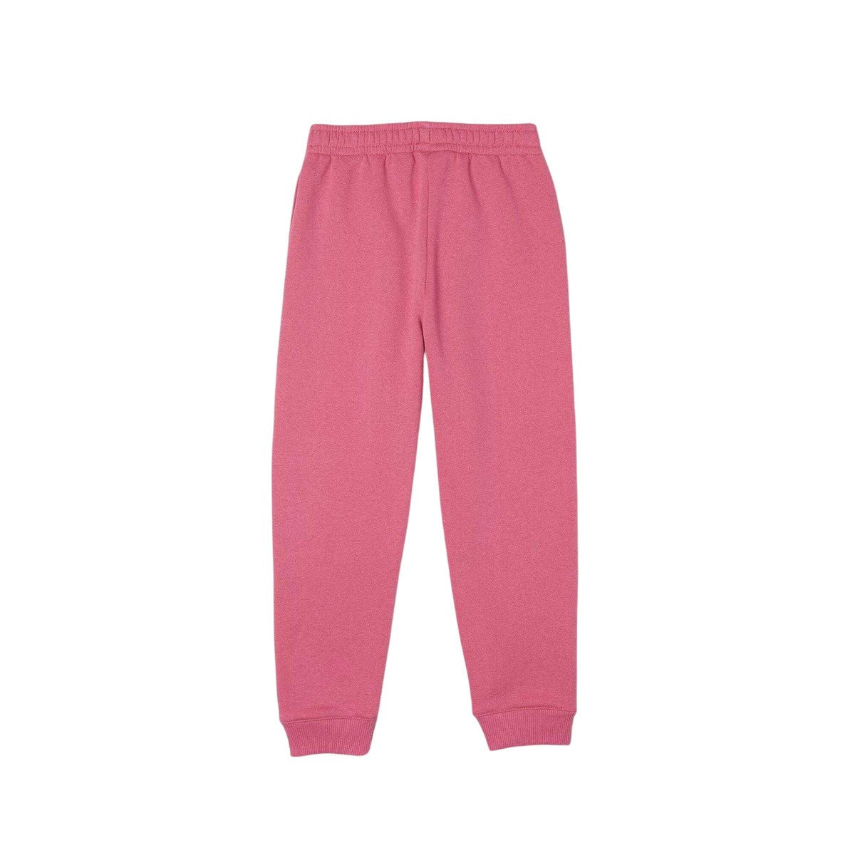 Pink - Back - Lacoste Girls Organic Cotton Embroidered Logo Joggers