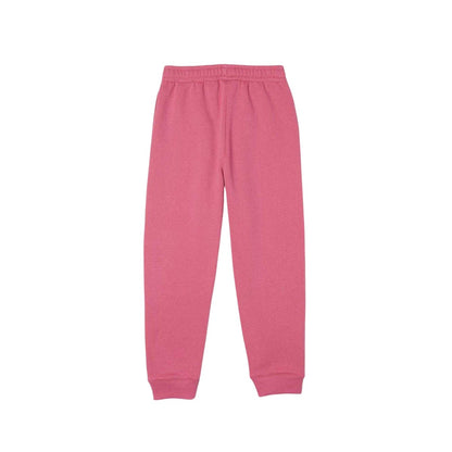 Pink - Back - Lacoste Girls Organic Cotton Embroidered Logo Joggers