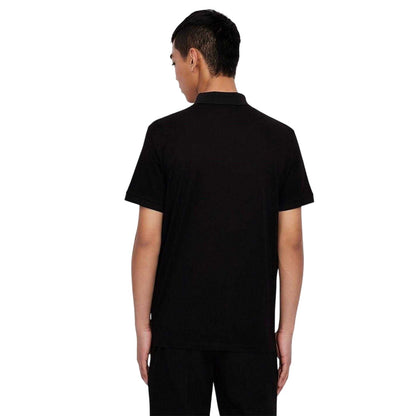 Black - Back - Armani Exchange Mens Cotton Polo Shirt