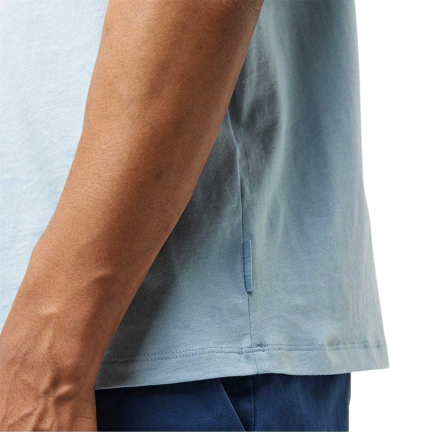 Ash Blue - Side - Armani Exchange Mens Cotton Polo Shirt
