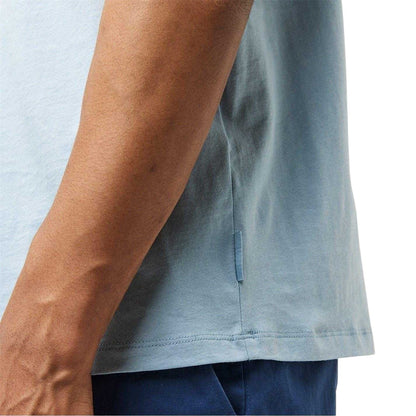 Ash Blue - Side - Armani Exchange Mens Cotton Polo Shirt