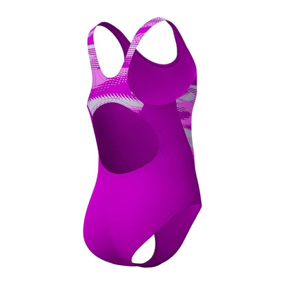 Diva Pink - Lifestyle - Speedo Girls Hyperboom Splice Shattered One Piece Swimsuit