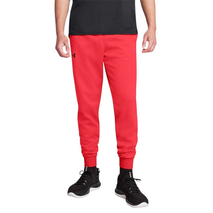 Red - Side - Under Armour Mens Fleece Joggers