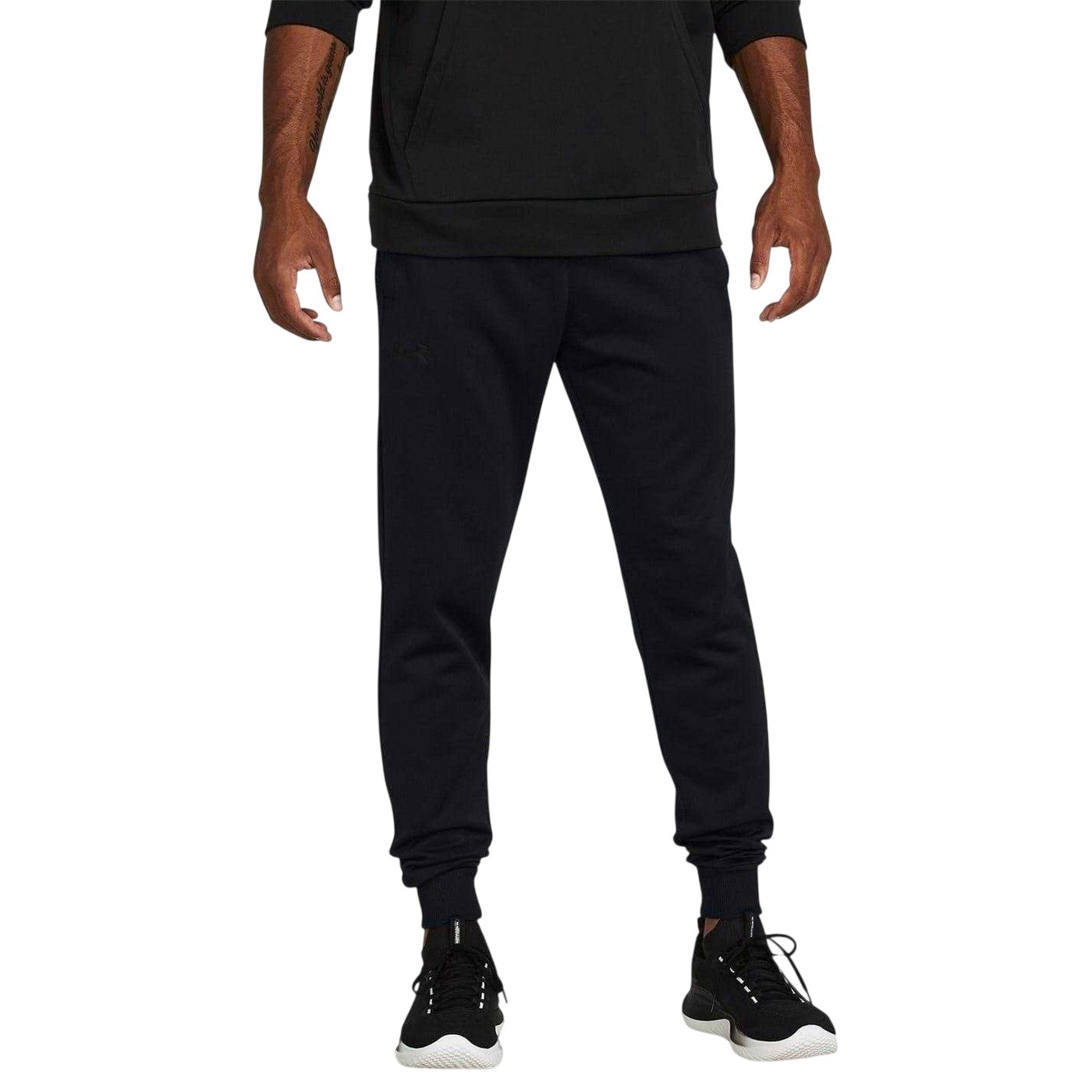 Black - Side - Under Armour Mens Fleece Joggers