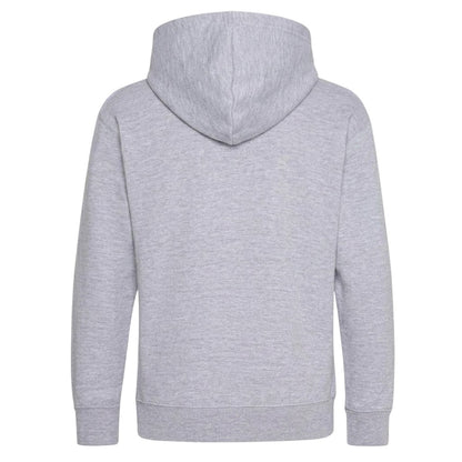 Grey - Back - AWD Childrens-Kids Retro Gaming Controller Drawstring Hoodie