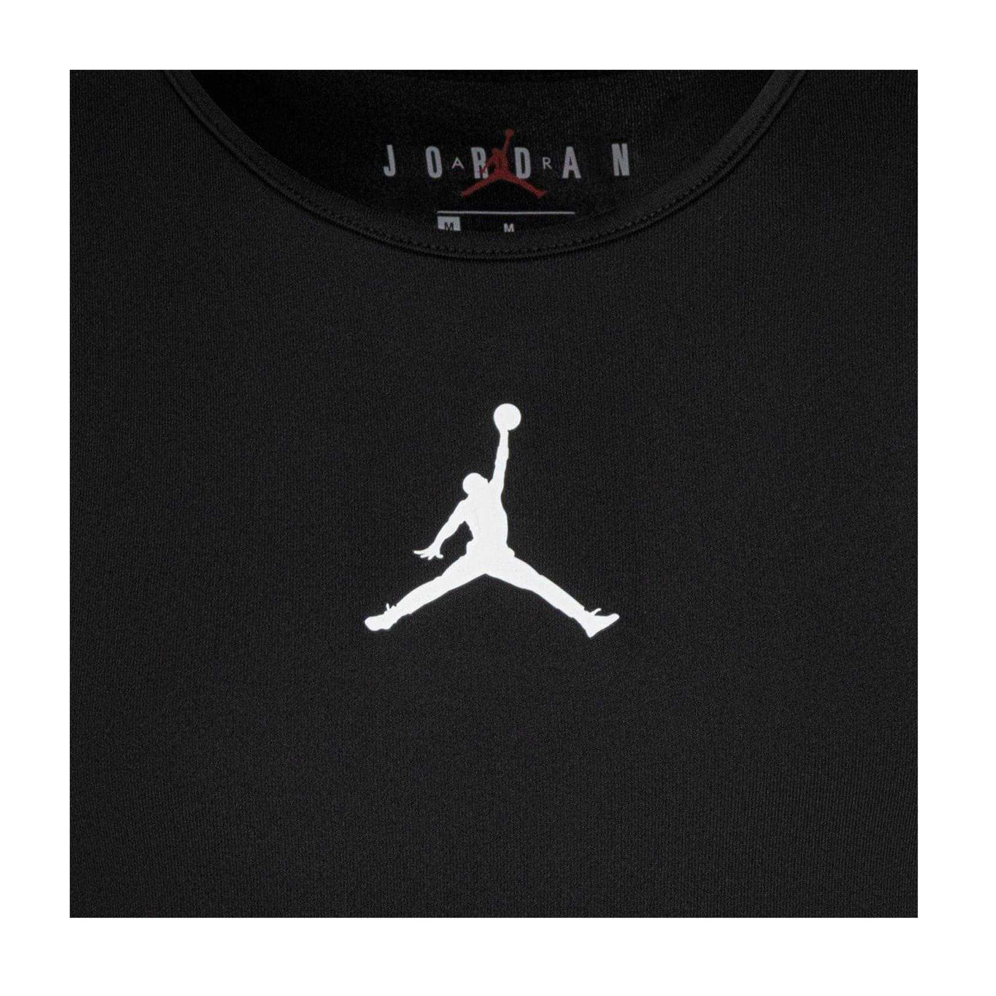 Black-White - Side - Nike Girls Air Jordan Active Crop Top
