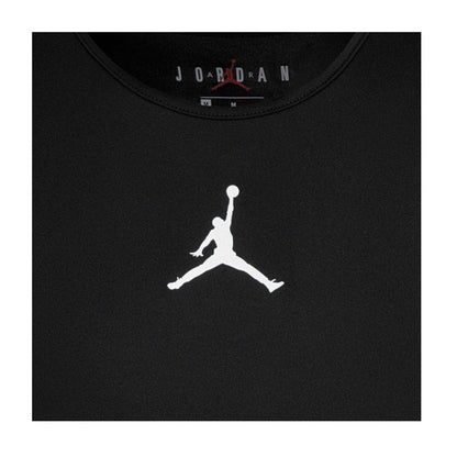 Black-White - Side - Nike Girls Air Jordan Active Crop Top