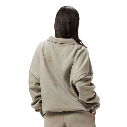 Taupe - Back - Jack Wills Womens-Ladies Lettering Relaxed Fit Sweatshirt