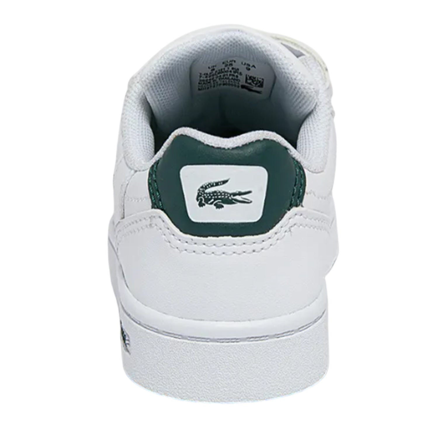 White-Green - Back - Lacoste Childrens-Kids T-Clip Touch Fastening Trainers