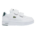 White-Green - Front - Lacoste Childrens-Kids T-Clip Touch Fastening Trainers