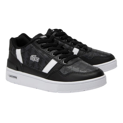 Black-White - Lifestyle - Lacoste Childrens-Kids T-Clip Touch Fastening Trainers