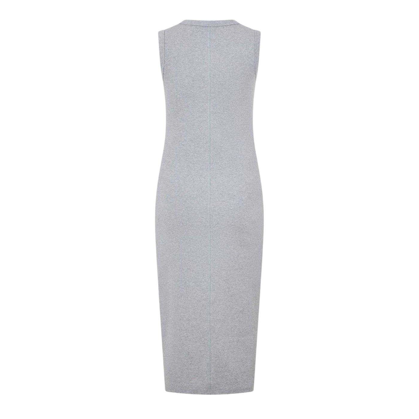 Heather Grey - Back - Calvin Klein Womens-Ladies Cotton Midi Bodycon Dress