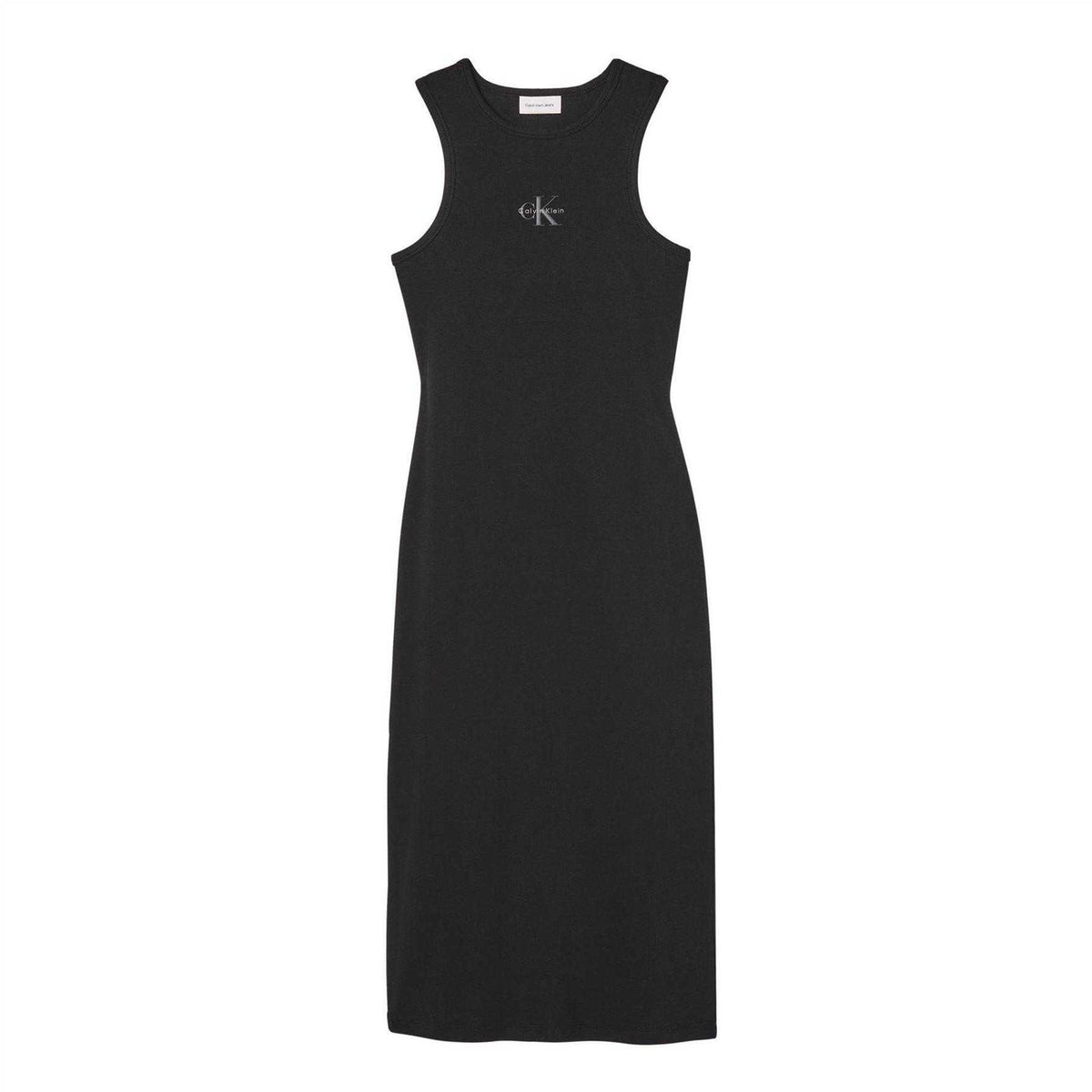 Black - Front - Calvin Klein Womens-Ladies Cotton Midi Bodycon Dress