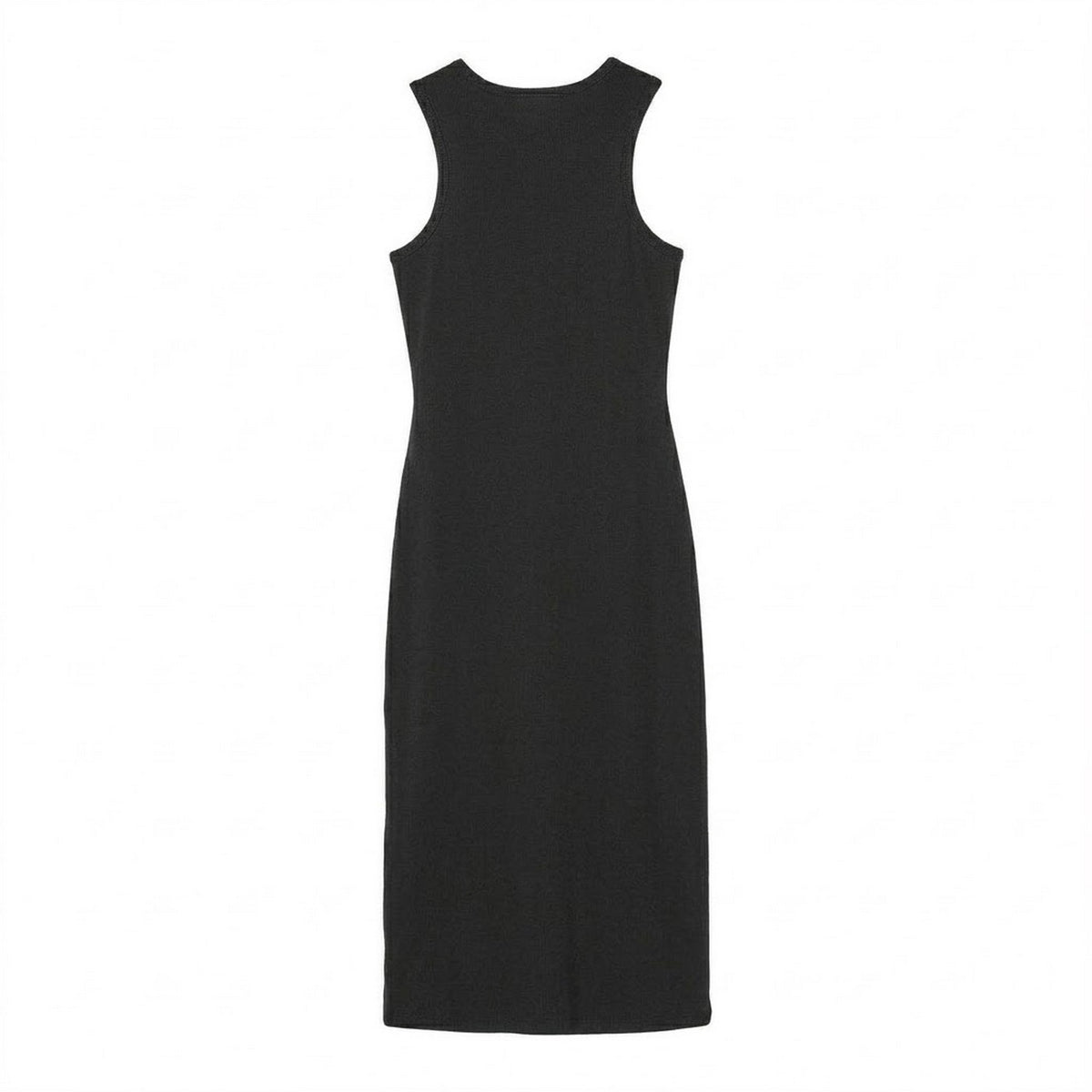 Black - Back - Calvin Klein Womens-Ladies Cotton Midi Bodycon Dress