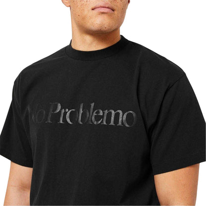 Black - Side - Aries Unisex Adult No Problemo Short-Sleeved T-Shirt