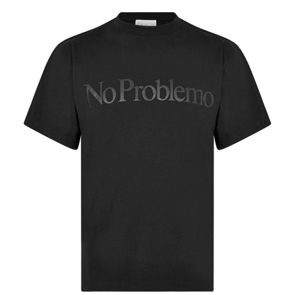 Black - Front - Aries Unisex Adult No Problemo Short-Sleeved T-Shirt