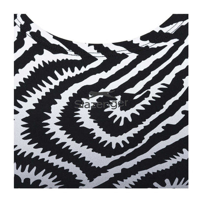 Black - Lifestyle - Slazenger Womens-Ladies Patterned One Piece Swimsuit