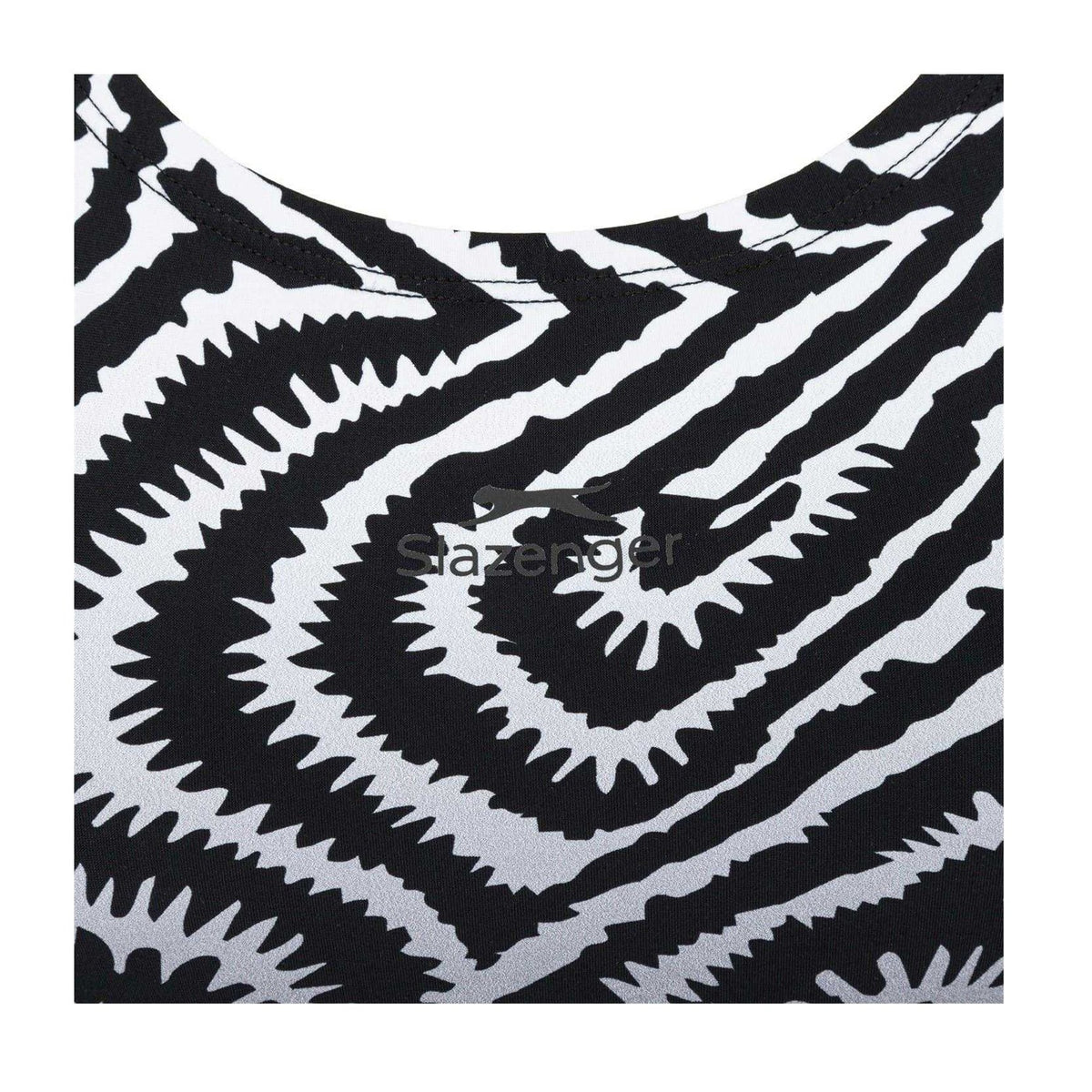 Black - Lifestyle - Slazenger Womens-Ladies Patterned One Piece Swimsuit