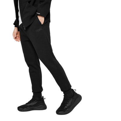 Black - Side - Lonsdale Mens Fight Jogging Bottoms