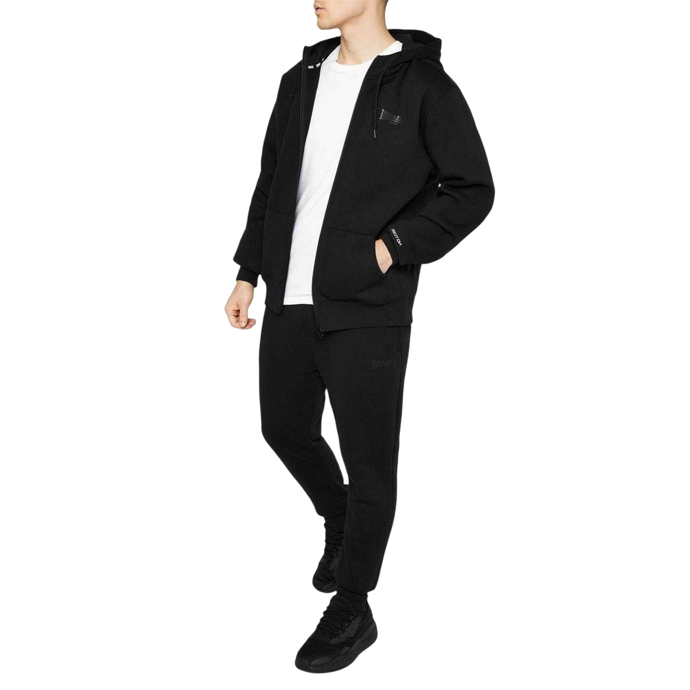 Black - Lifestyle - Lonsdale Mens Fight Jogging Bottoms