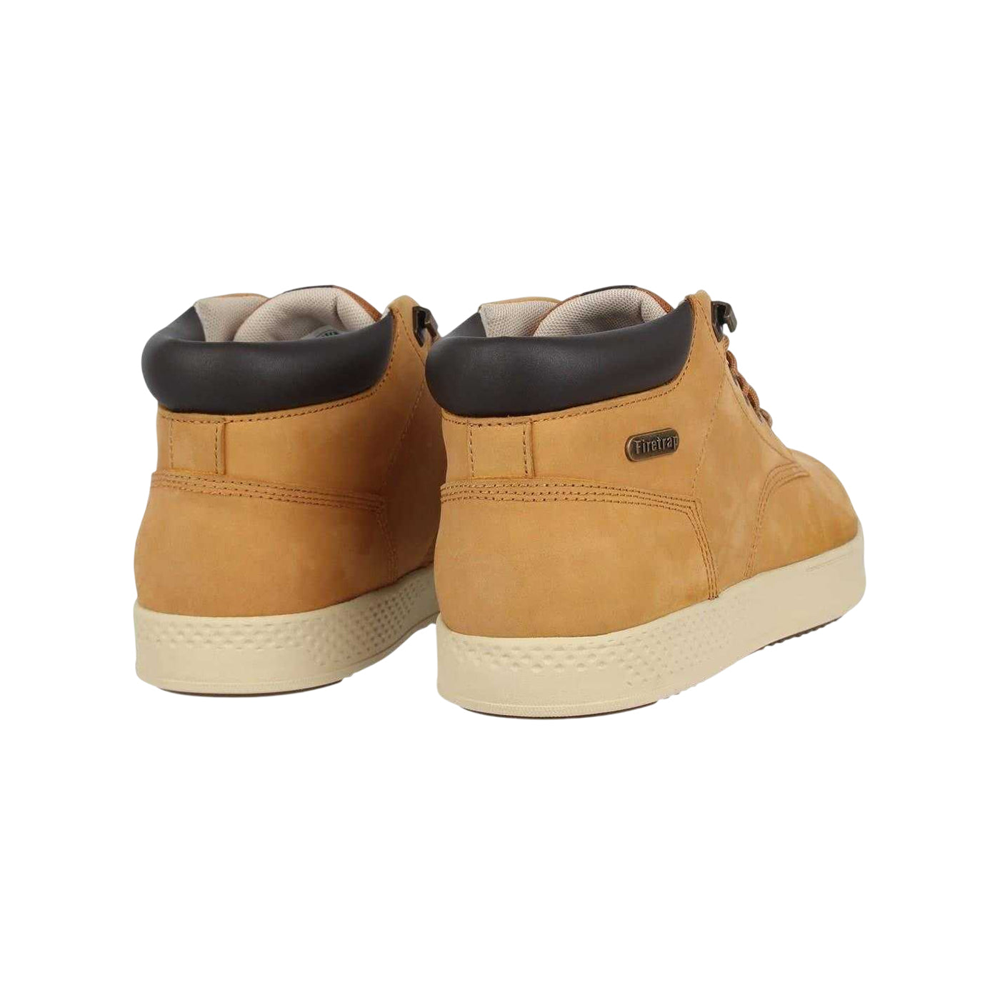 Tan - Back - Firetrap Mens Leather Chukka Boots
