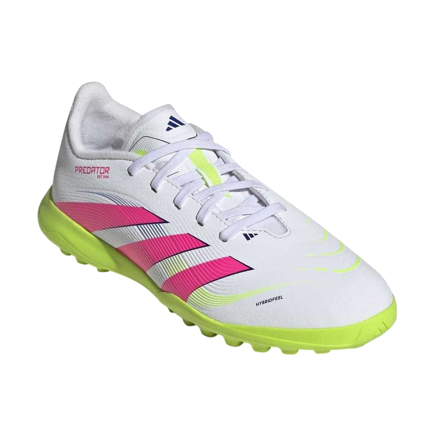 White-Pink - Front - Adidas Childrens-Kids Predator Astro Turf Trainers