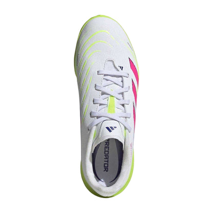 White-Pink - Pack Shot - Adidas Childrens-Kids Predator Astro Turf Trainers