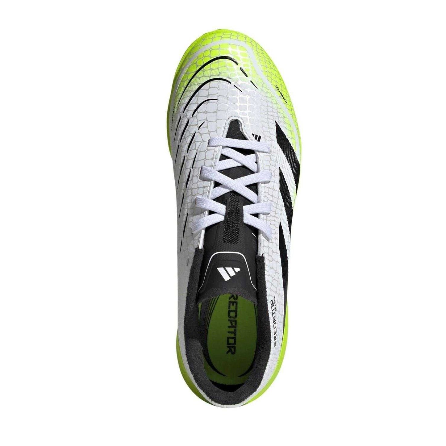 White-Black-Lemon - Pack Shot - Adidas Childrens-Kids Predator Astro Turf Trainers