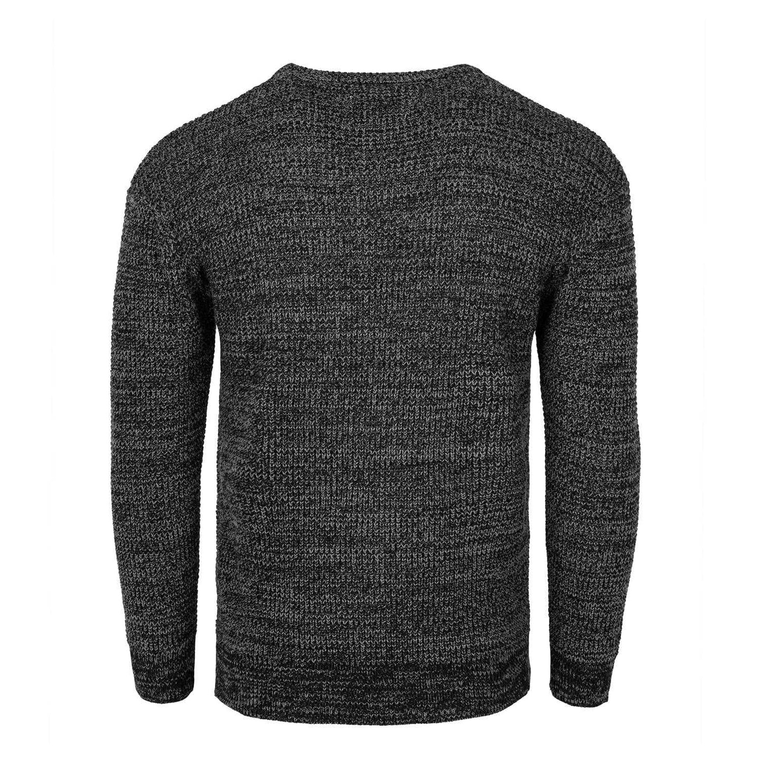 Black - Back - Firetrap Mens Classic Knitted Jumper