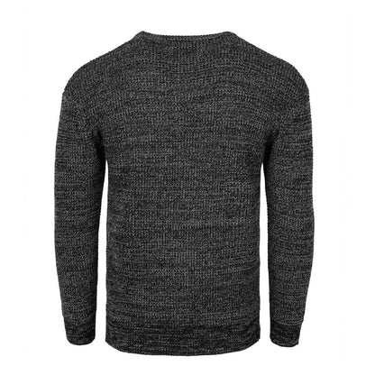 Black - Back - Firetrap Mens Classic Knitted Jumper