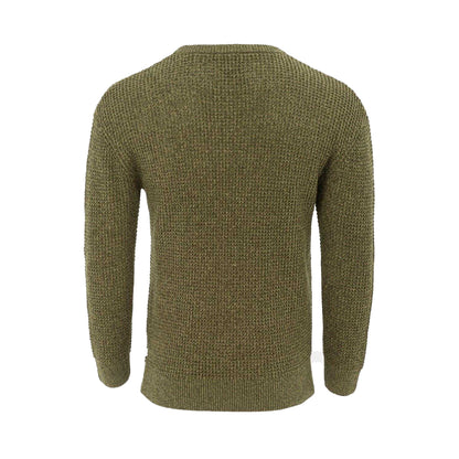 Khaki Green - Back - Firetrap Mens Classic Knitted Jumper