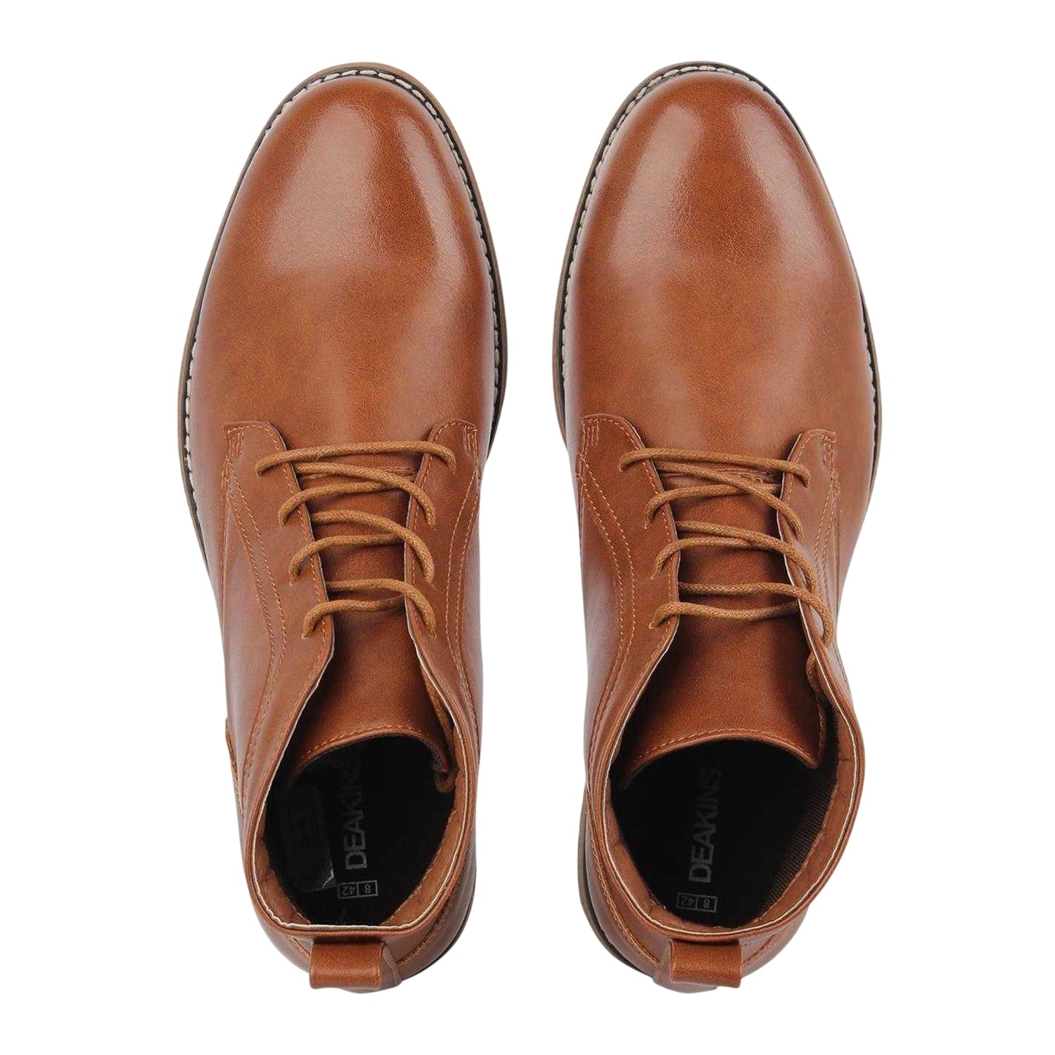 Brown - Side - Nicholas Deakins Mens Lace Up Desert Boots