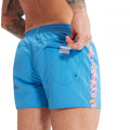 Blue - Back - Speedo Mens Retro Water Swim Shorts