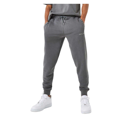 Washed Khaki - Front - Jack Wills Mens Jacquard Slim Joggers