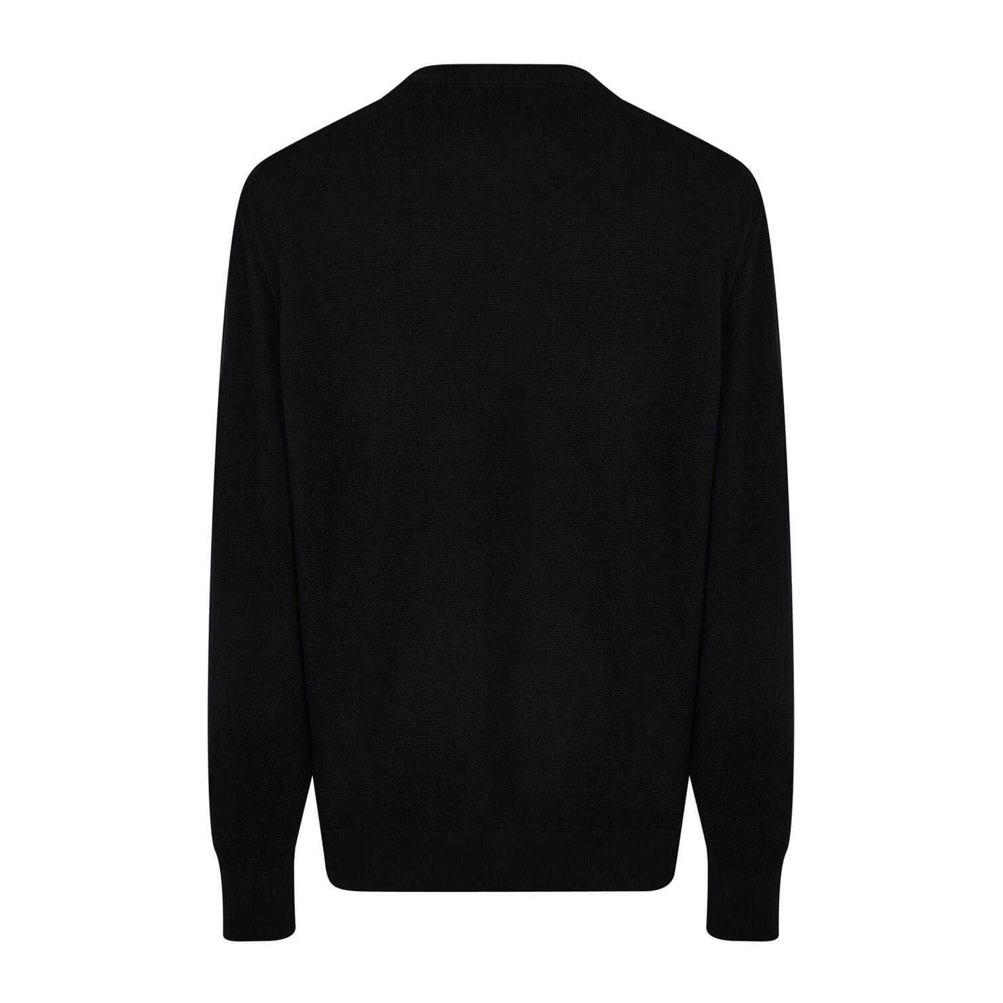 Black - Back - Boss Mens Ecaio-P Knitted Jumper