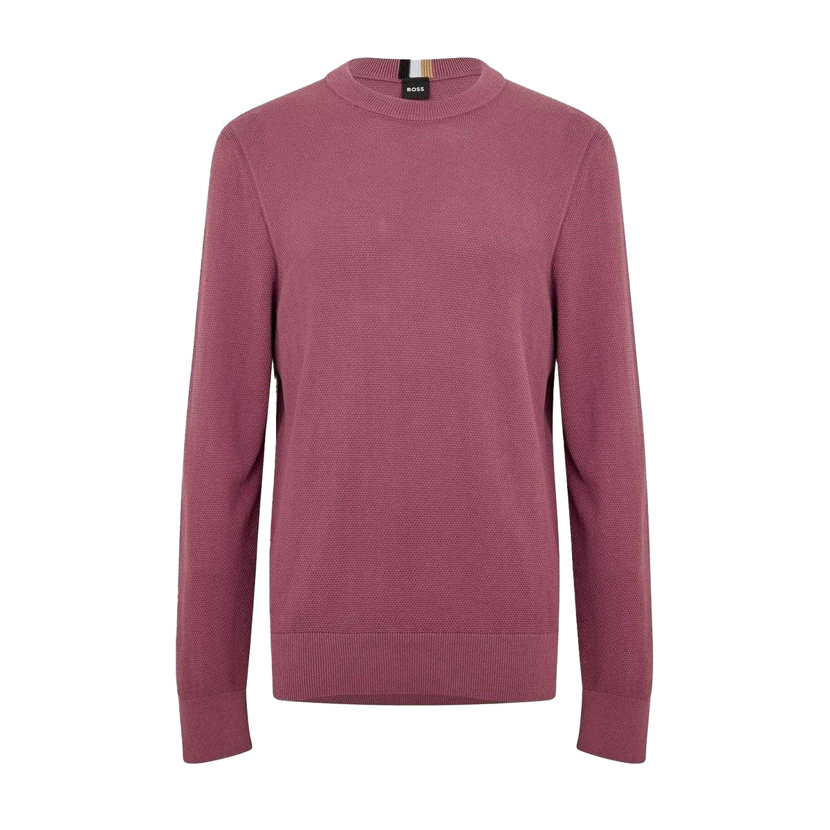 Bright Purple - Front - Boss Mens Ecaio-P Knitted Jumper