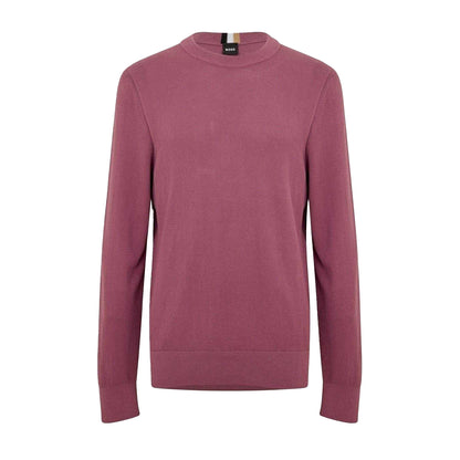 Bright Purple - Front - Boss Mens Ecaio-P Knitted Jumper