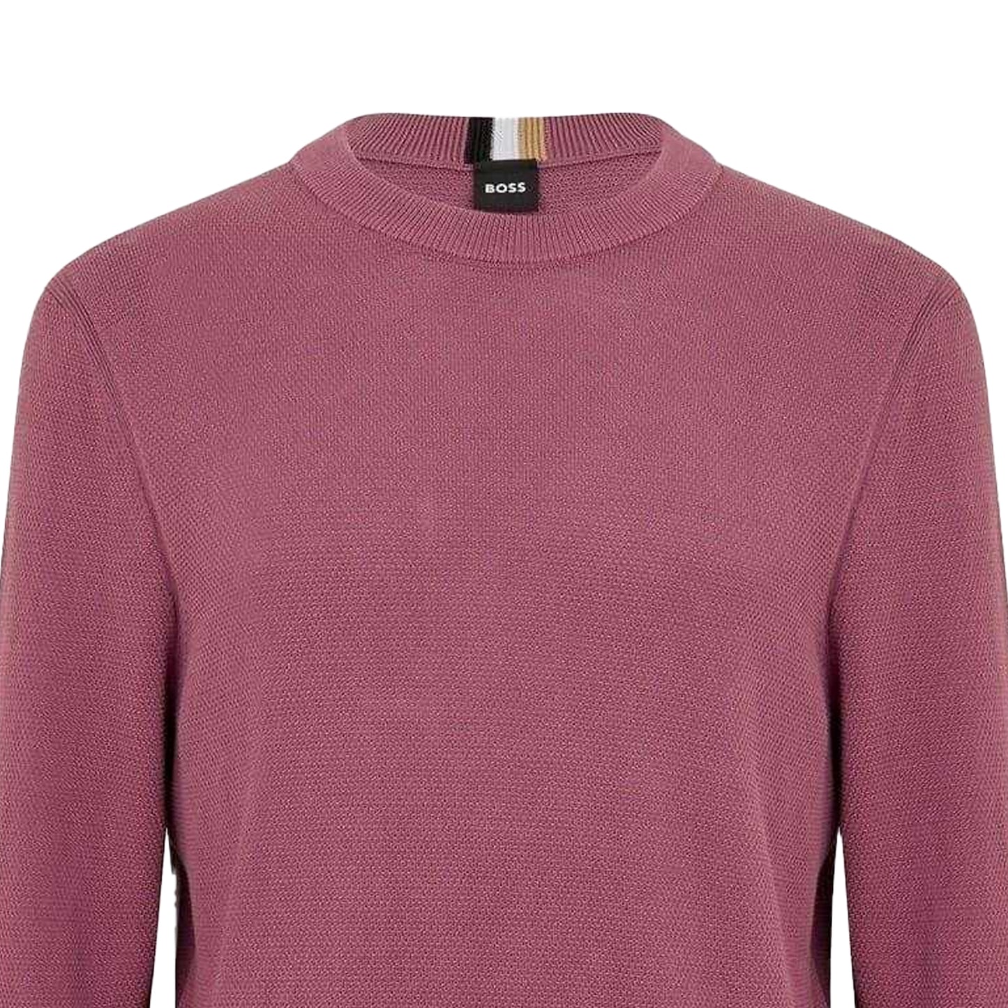 Bright Purple - Back - Boss Mens Ecaio-P Knitted Jumper