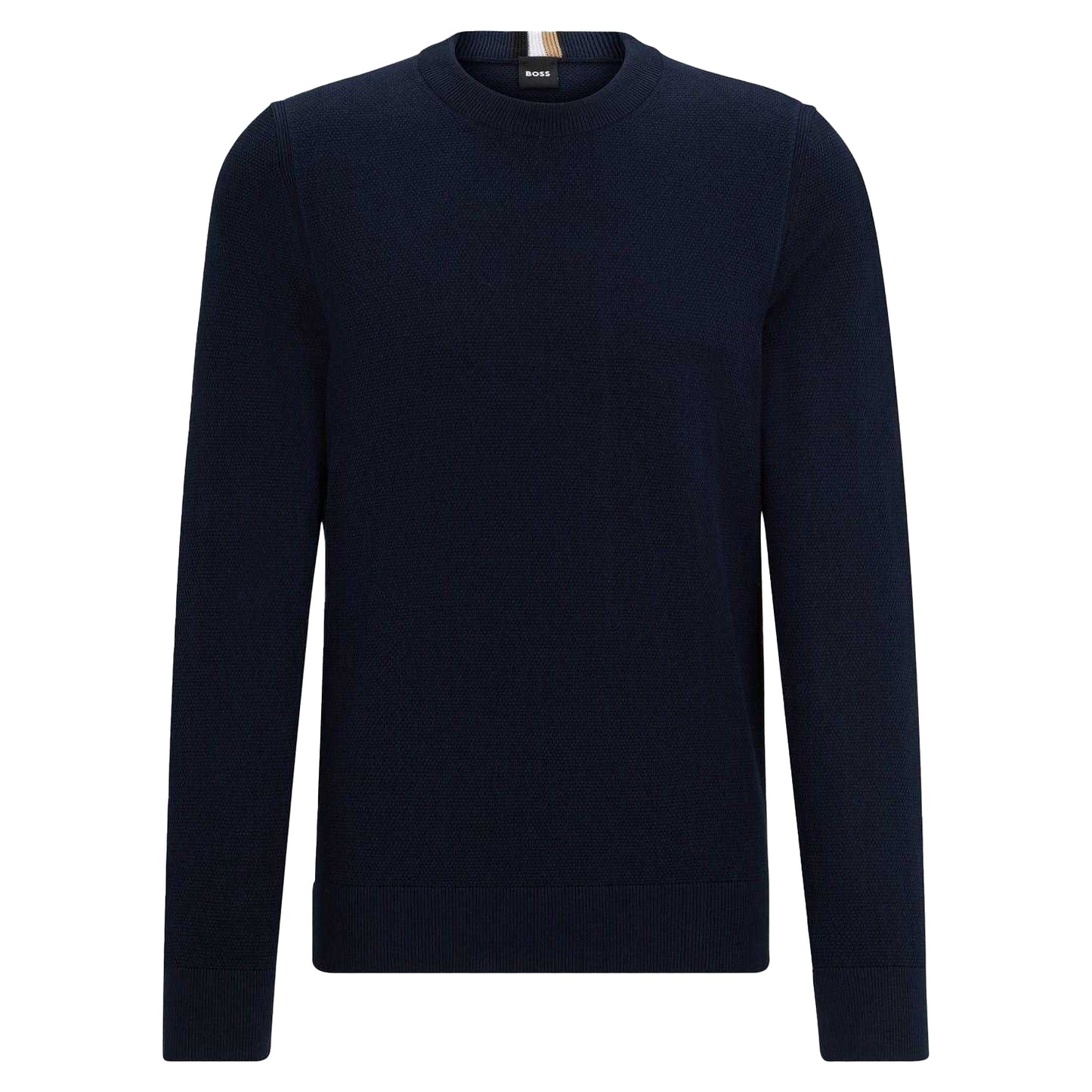 Dark Blue - Front - Boss Mens Ecaio-P Knitted Jumper