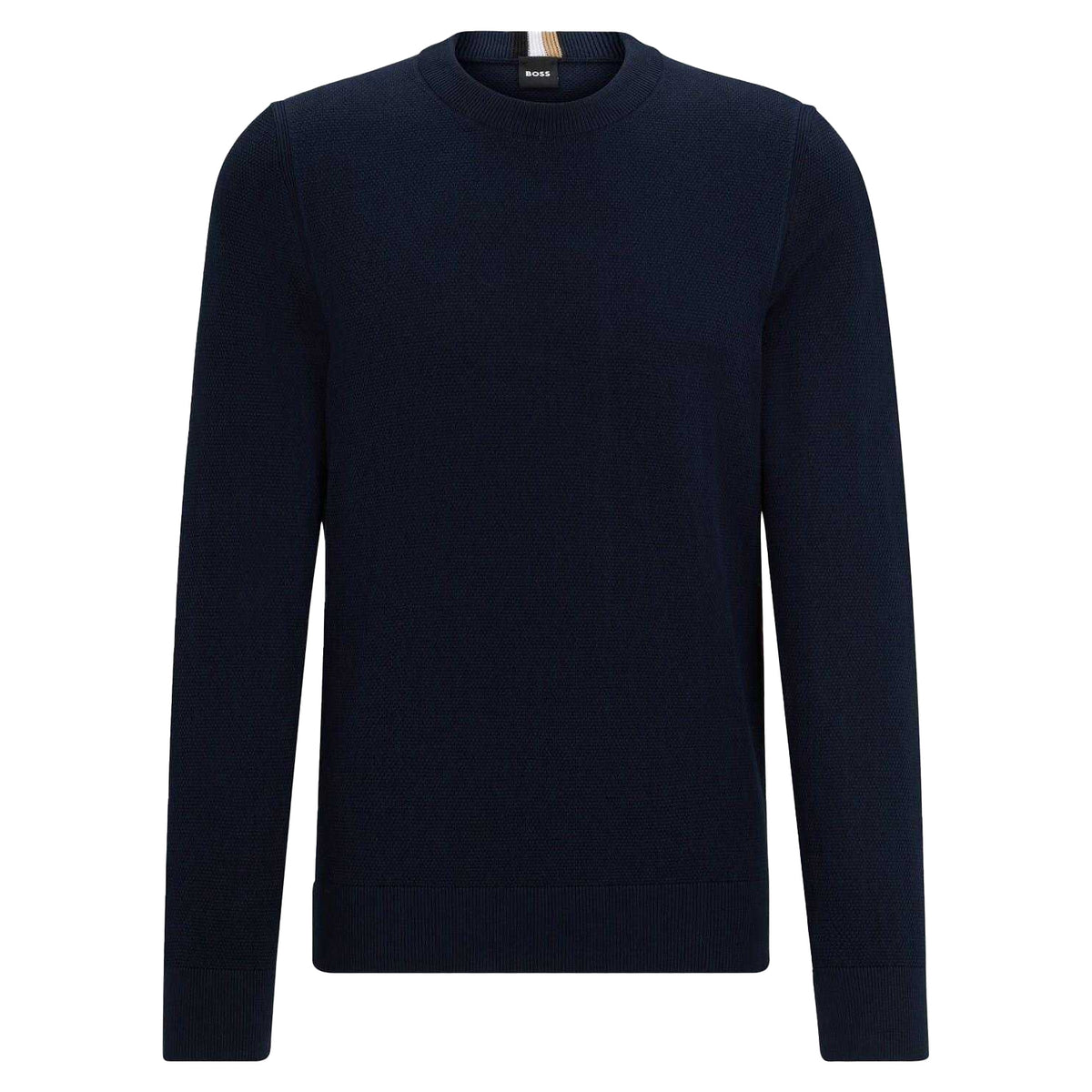 Dark Blue - Front - Boss Mens Ecaio-P Knitted Jumper