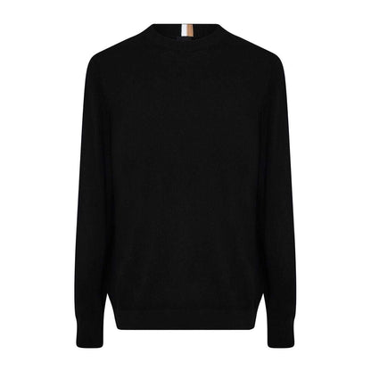 Black - Front - Boss Mens Ecaio-P Knitted Jumper