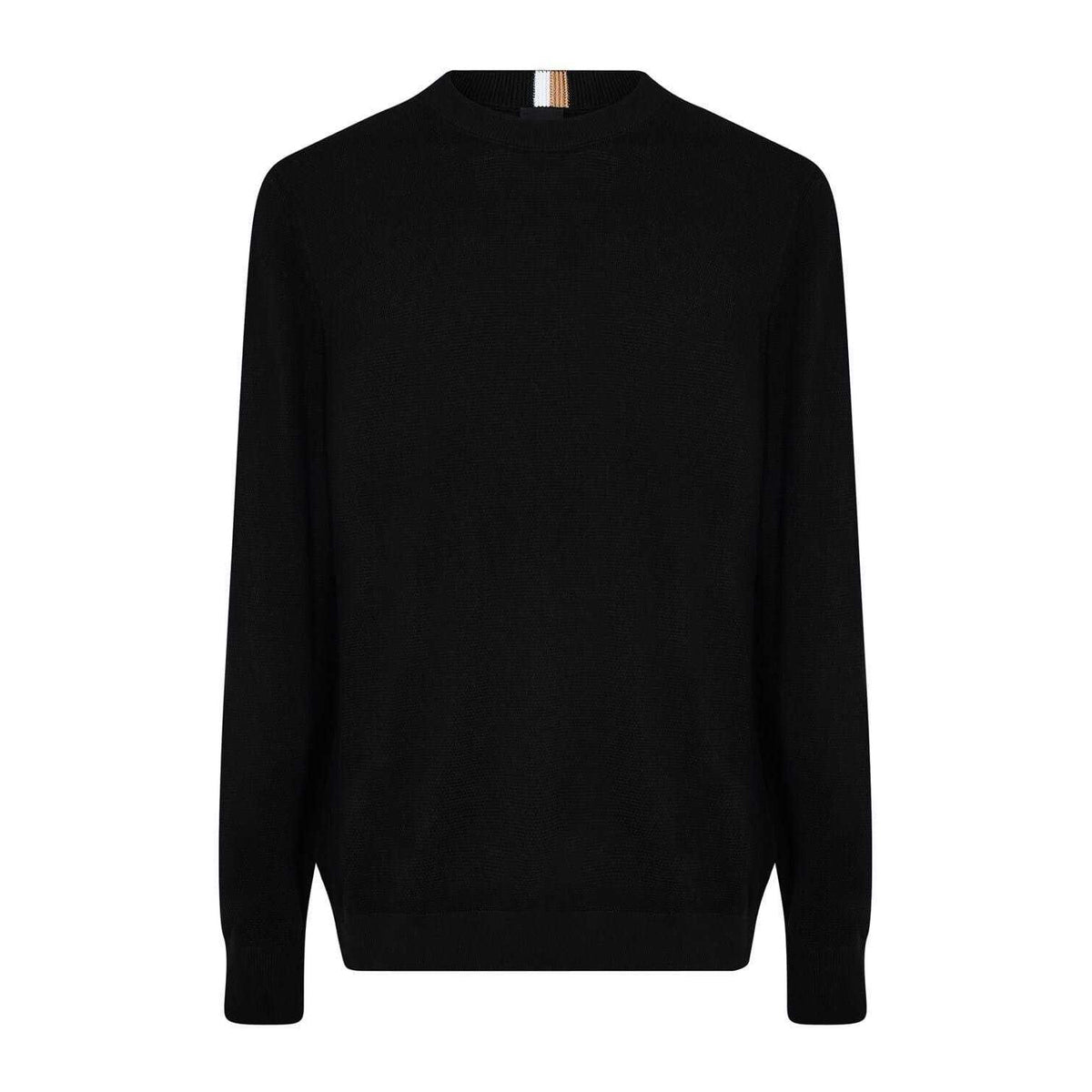 Black - Front - Boss Mens Ecaio-P Knitted Jumper