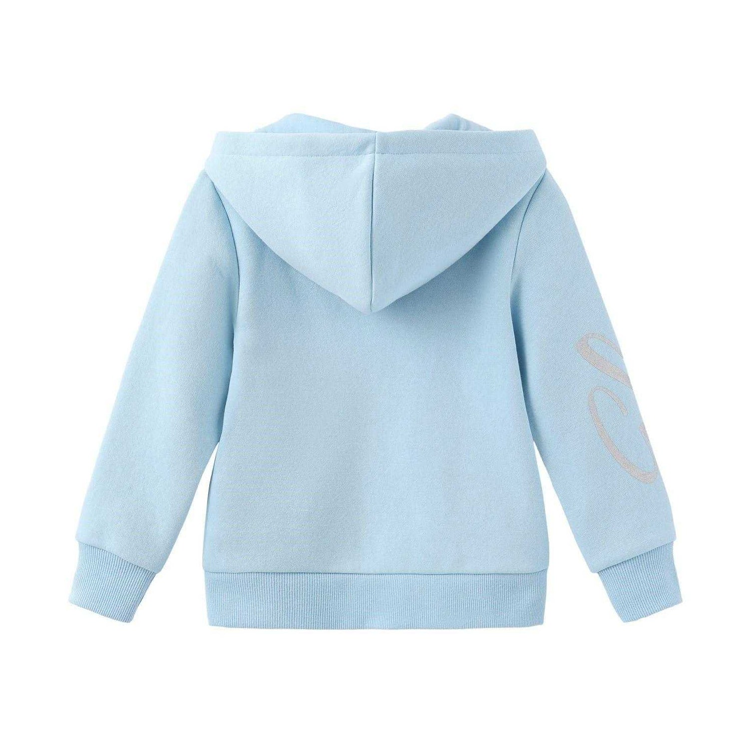 Blue - Back - Frozen Girls Elsa Hoodie And Joggers Set