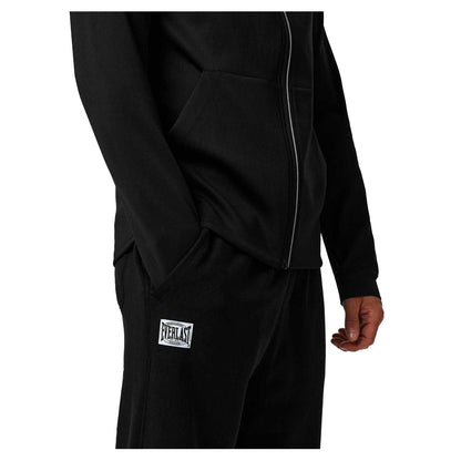 Black - Side - Everlast Mens Plain Jogging Bottoms