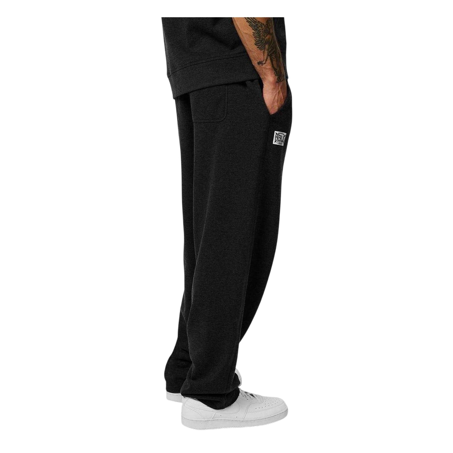 Charcoal Marl Marl - Back - Everlast Mens Plain Jogging Bottoms