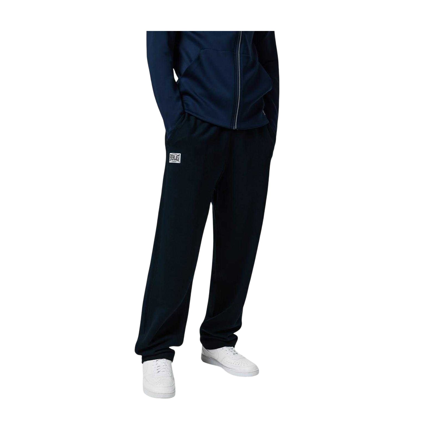 Navy - Side - Everlast Mens Plain Jogging Bottoms