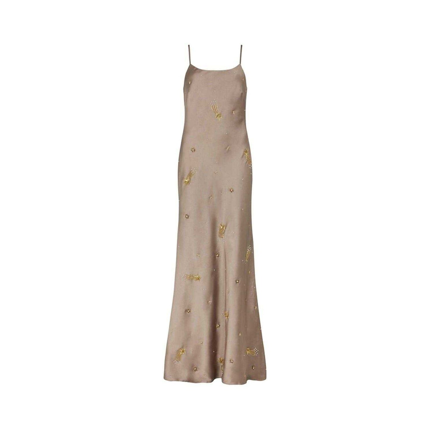 Light Grey - Front - Lily And Lionel Womens-Ladies Stars Square Neck Sleeveless Maxi Dress