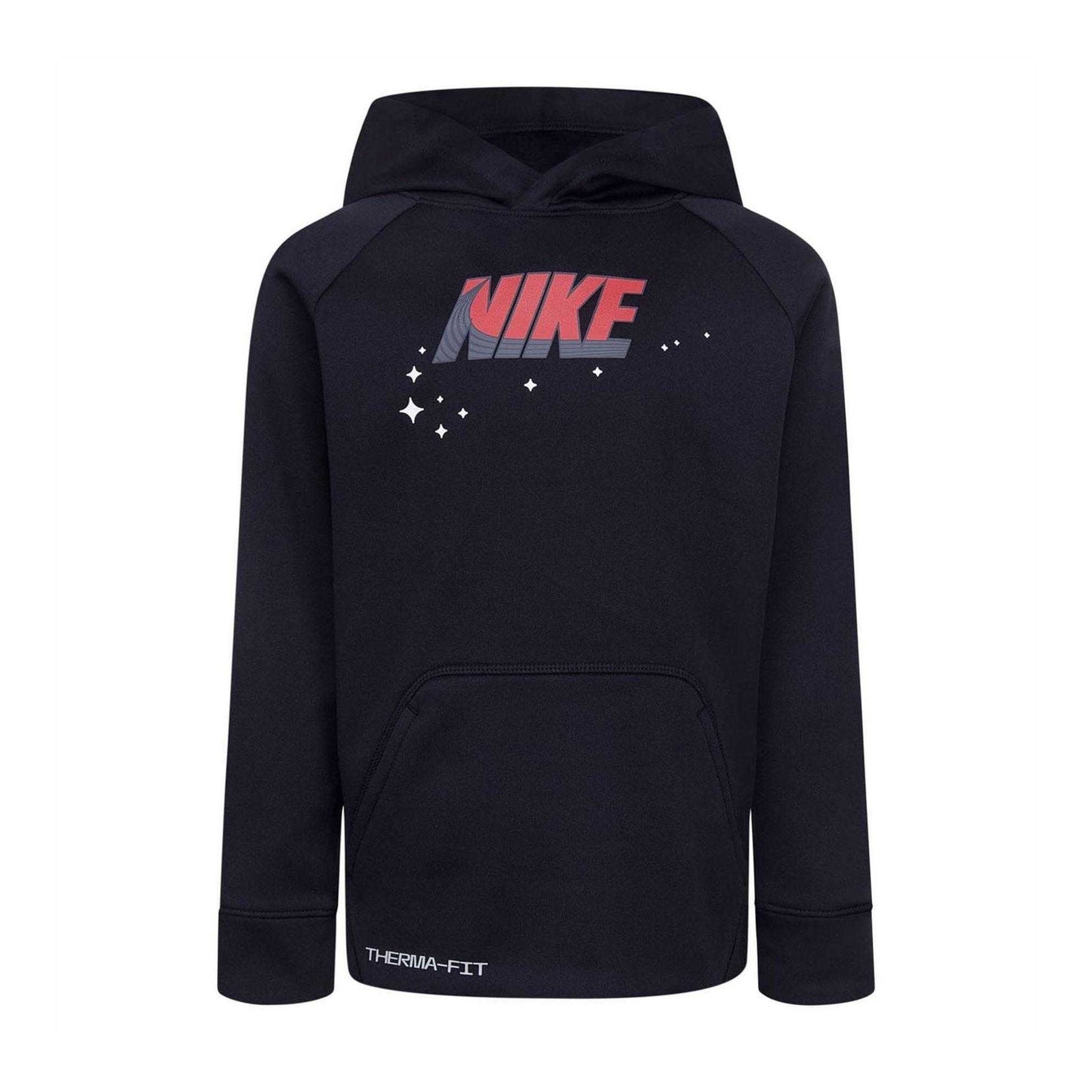 Black - Front - Nike Childrens-Kids Thermafit Graphic Print Pullover Hoodie
